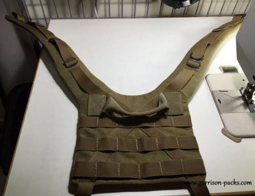 Shoulder harness for custom version of Kifaru Scout