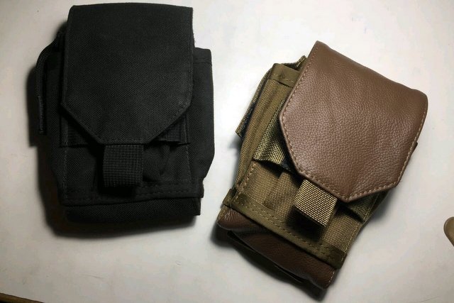 Full cordura vs leather-cordura EDC pouch by Garrison Packs